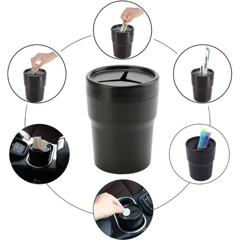2 unidades de lixeiras para ca - Waterproof Car Trash Can With Lid avaliação e preço