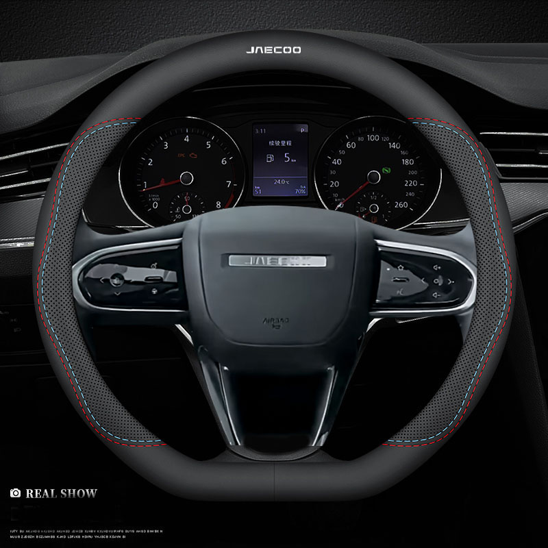 Capa de Volante de Couro para  - Car Steering Wheel Cover Anti Slip Breathable avaliação e preço