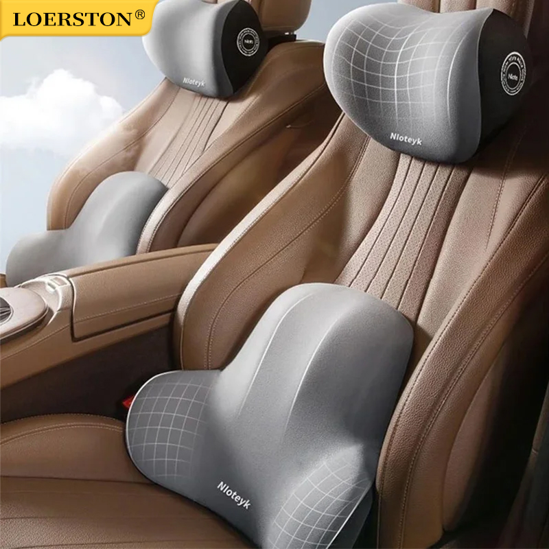 Almofada de pescoço de carro d - Memory Foam Car Neck Pillow Lumbar Support avaliação e preço