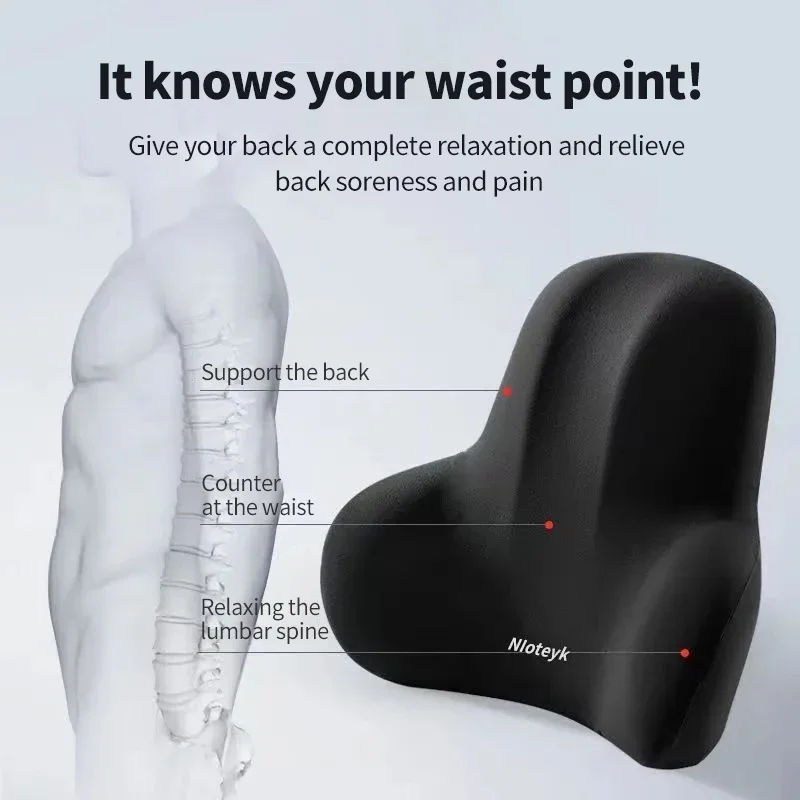 Almofada de pescoço de carro d - Memory Foam Car Neck Pillow Lumbar Support avaliação e preço