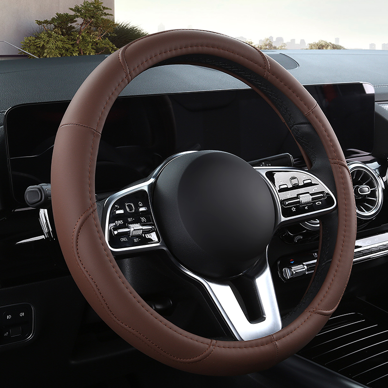 Capa de couro antiderrapante p - Car Steering Wheel Cover Anti Slip Breathable avaliação e preço