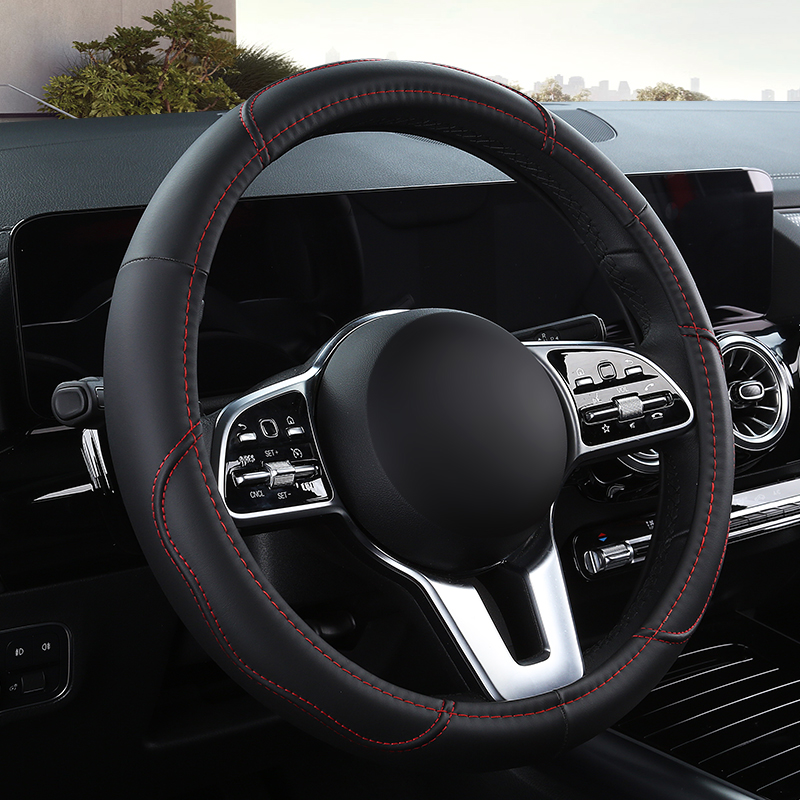 Capa de couro antiderrapante p - Car Steering Wheel Cover Anti Slip Breathable avaliação e preço