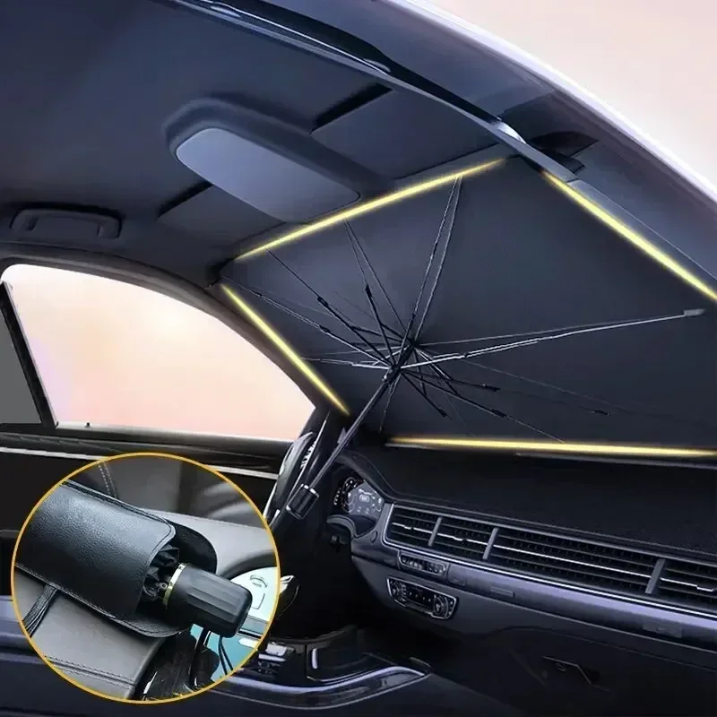 Protetor Solar para Para-brisa - Car Sunshade Windshield Umbrella Foldable avaliação e preço