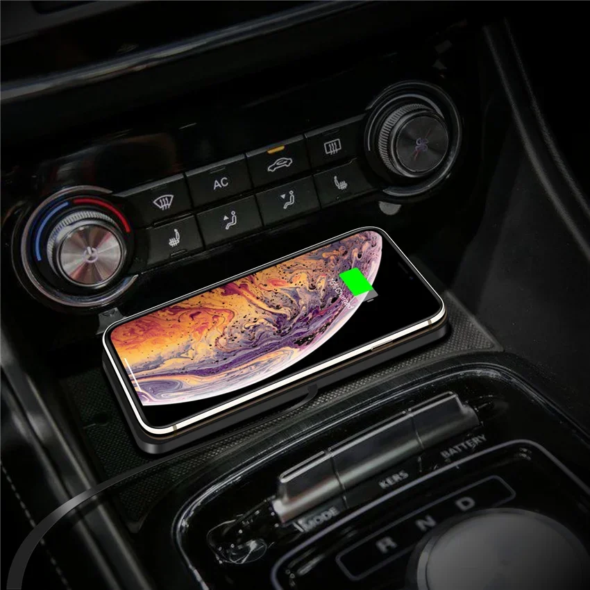 Almofada de silicone suporte c - Wireless Car Charger Mount Fast Charging avaliação e preço