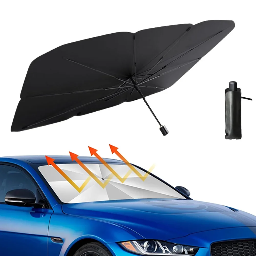 Guarda-sol portátil para carro - Car Sunshade Windshield Umbrella Foldable avaliação e preço