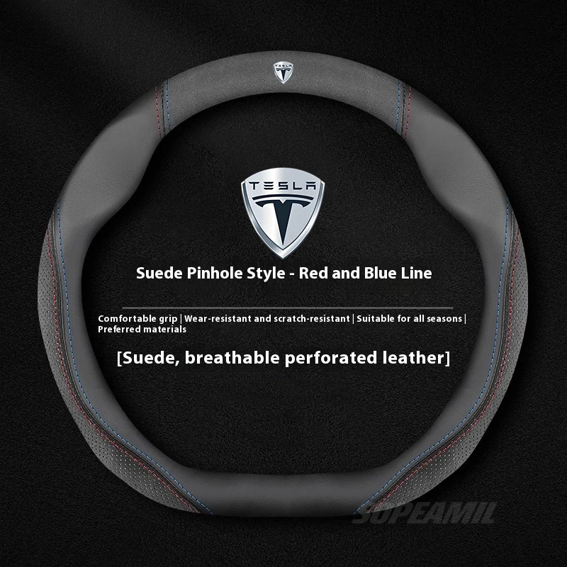 Tesla modelo 3 modelo y modelo - Car Steering Wheel Cover Anti Slip Breathable avaliação e preço