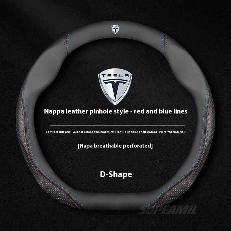 Tesla modelo 3 modelo y modelo - Car Steering Wheel Cover Anti Slip Breathable avaliação e preço