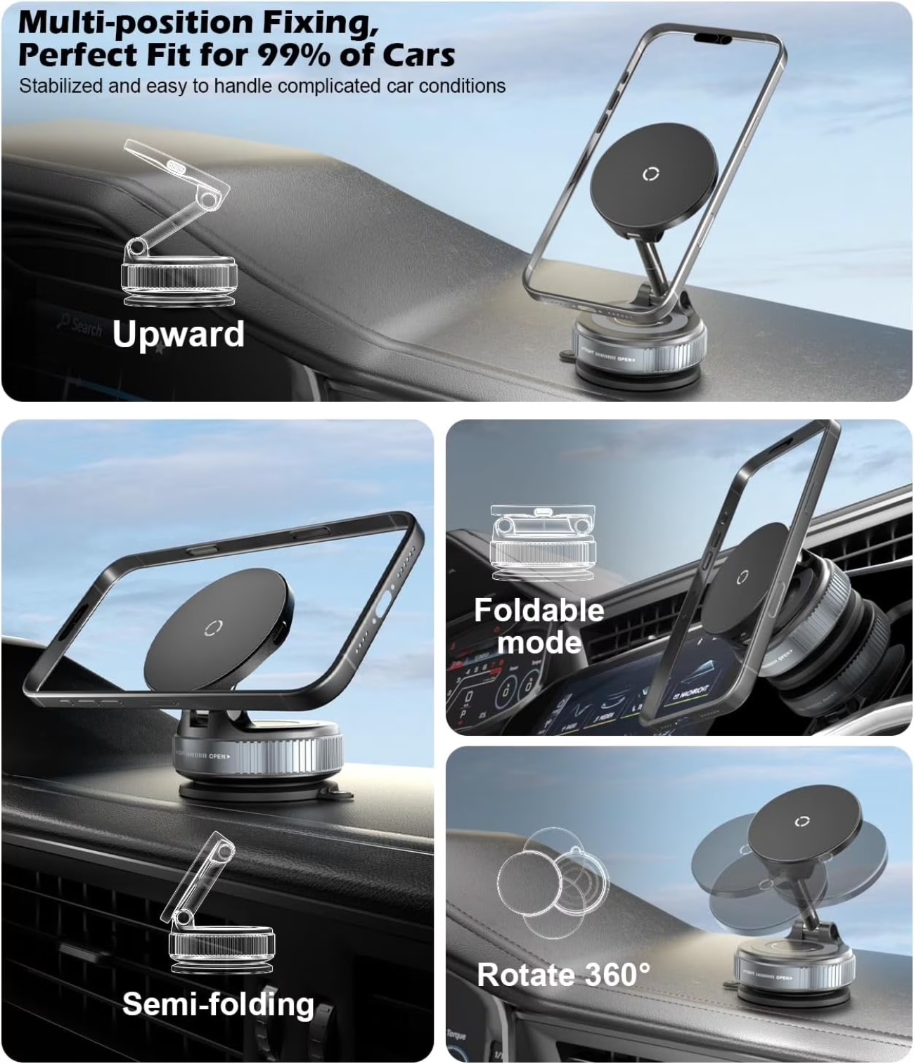 Carregador Rápido Sem Fio de 1 - Wireless Car Charger Mount Fast Charging avaliação e preço